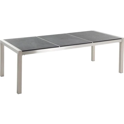 Afbeelding van Beliani GROSSETO Tuintafel Grijs 100 x 220 cm Graniet