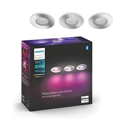Image de Philips Hue Xamento Spot Encastré pour Salle de Bain Chromé Lot 3