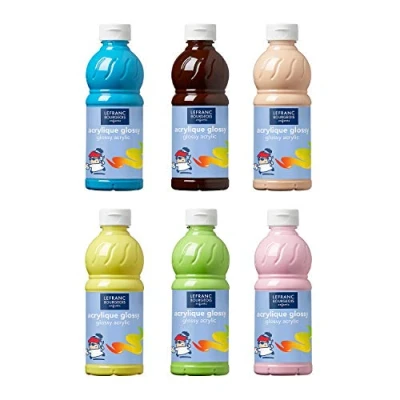 Image de Color And Co Peinture Acrylique Brillante Glossy Carton 6 Flacons De 500ml