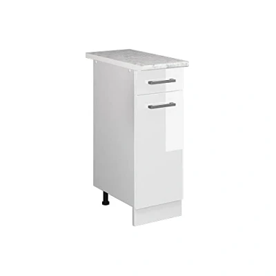 Afbeelding van Vicco Keukenonderkast R Line, Wit/Wit, 30 cm , WB Marmer