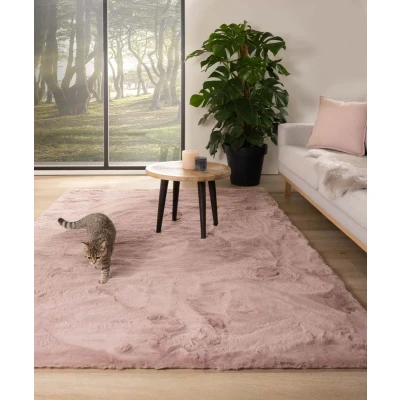 Afbeelding van Zacht Hoogpolig Vloerkleed Comfy Plus Roze 80x150 Cm