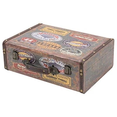 Afbeelding van Vintage koffer van hout 38 x 26 13 cm groot deco Garage