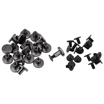 Afbeelding van Hilitand 20/Sets Messing Klinknagels Platte Kop + Schroeven voor Bagage Leer Ambachten 5mm 8mm Riem Handvat Tas Accessoires (5mm)