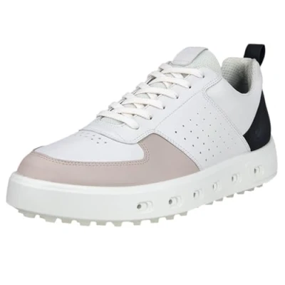 Afbeelding van ECCO Street 720 Golfschoenen, Heren, Maat: 44, White/black/gravel Leer en textiel