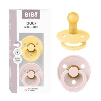 Afbeelding van BIBS Colour Fopspenen 2 Stuks Size Pale Butter/Petal