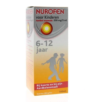 Afbeelding van Nurofen Voor Kind Suspensie 40mg/ml Aardbei