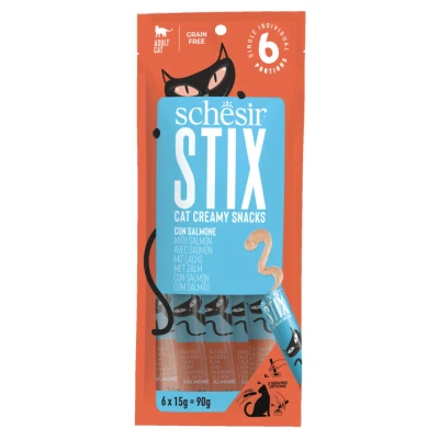 Afbeelding van Schesir Stix 90 g Kattensnack Zalm