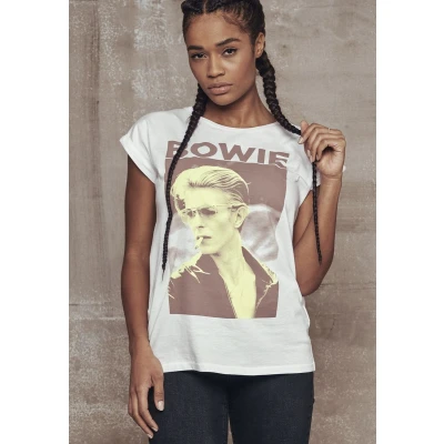 Afbeelding van Mister Tee David Bowie Tshirt print, Dames, Maat: Large, White