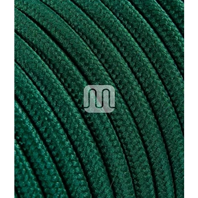 Afbeelding van Elektrische kabel rond met stof gecoat kleurrijk 10 meter 2 x 0,75 voor lampen, lampenkappen, design Made in Italy!