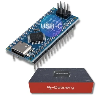 Afbeelding van AZDelivery 1 AZ Nano V3 kaart met USB C poort Atmega328 CH340 al gesoldeerd, verbeterde versie e book