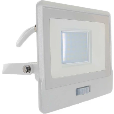 Afbeelding van V TAC VT 138S 1 W LED Schijnwerpers met PIR Sensor Samsung IP65 Wit 30W 2340 Lumen 3000K 5 Jaar