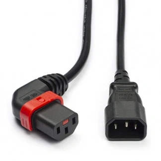 Afbeelding van C14 naar C13 kabel ACT 3 meter (Rechts, IEC lock)