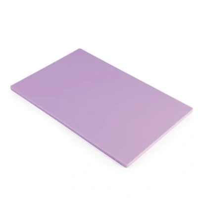 Image de Planche à découper 450 x 300 12 mm basse densité violette Hygiplas Polyéthylène