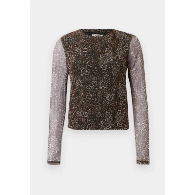 Afbeelding van Only T shirt Onlnova L/s Mesh Top 15357642 Sierra/breaker Leo Dames Maat S
