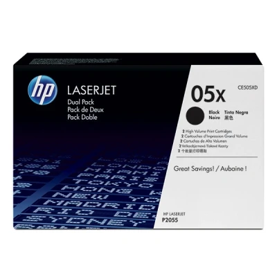 Image de HP 05X pack de 2 toners LaserJet noir grande capacité authentiques