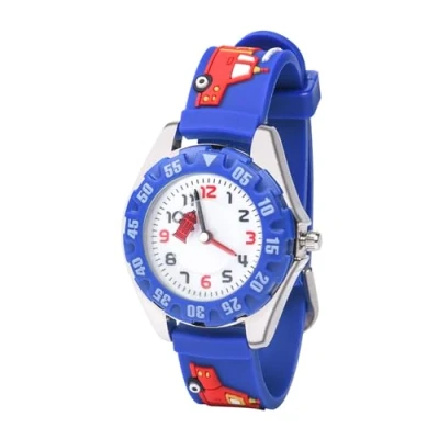 Afbeelding van Vicloon Kinderhorloge, jongens en meisjes, waterdicht polshorloge voor kinderen, cadeau de eerste schooldag, Witte vlinder