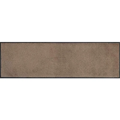 Afbeelding van wassen+drogen mat, kleur: taupe/beige, afmetingen: 35 x 120 cm (b l), voor binnen en buitengebruik, wasbaar.