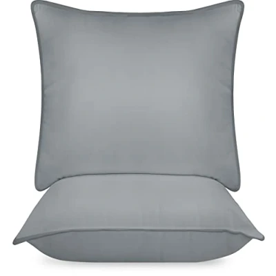 Afbeelding van Utopia Bedding Kussen Set van 2, 65 x cm Beddenkussens, zachte stof met Holle Vezelvulling (Grijs)