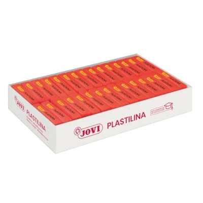Afbeelding van Jovi Boetseerklei, 100% plantaardig, 30 tabletten van 50 gram, kleur: rood, glutenvrij (7005)