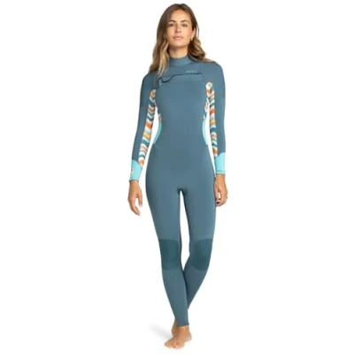 Afbeelding van Roxy Dames Swell Series 4/3mm Borst Ritssluiting Wetsuit ERJW1031