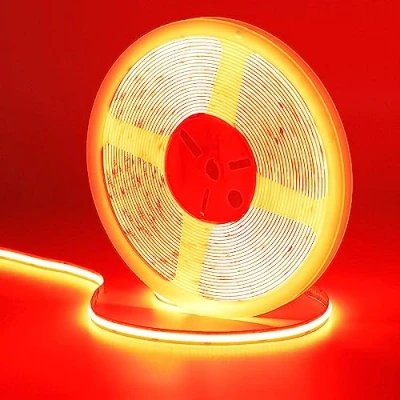 Afbeelding van GOMING COB ledstrip, 24 V, 10 m, rood, 620 nm, 384 leds/m, helderheid, uniform, hoge IP20, niet waterdicht, flexibel, op maat te snijden, voor thuis, decoratie (voeding inbegrepen)