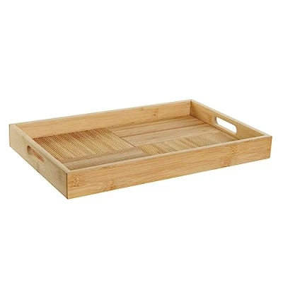 Afbeelding van Dienblad DKD Home Decor Natuurlijk Bamboe 43 x 27 4,5 cm