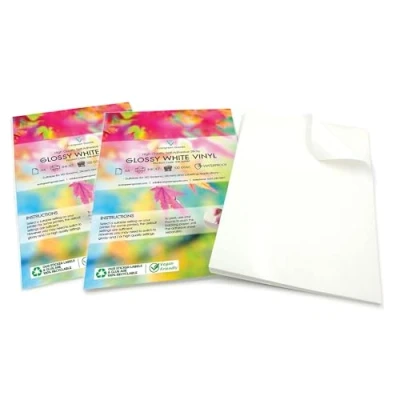 Afbeelding van Evergreen Goods 2 x 20 vellen zelfklevende vinyl etiketten, glanzend, A4, met inkjet en laserprint, wit