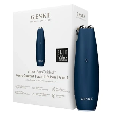 Afbeelding van GESKE SmartAppGuided™ MicroCurrent Face Lift Pen 6 in 1 Tools voor huidverzorging Anti aging apparaat Facelift Jonge huid zonder rimpels Gezichtsapparaat