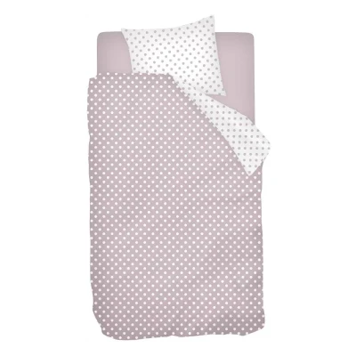 Afbeelding van Snoozing Pierrot Dekbedovertrek Eenpersoons 140x200/220 cm + 1 kussensloop 60x70 Pink