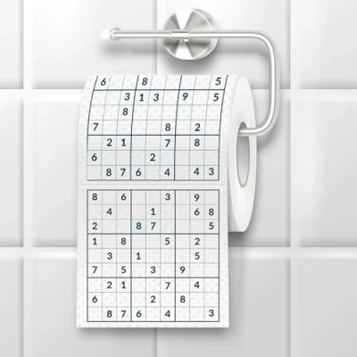 Afbeelding van Mad Monkey Bedrukt toiletpapier, 2000099, wit, donkerblauw