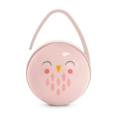Afbeelding van Suavinex Fopspeenhouder Bonhomia Duo Owl Pink
