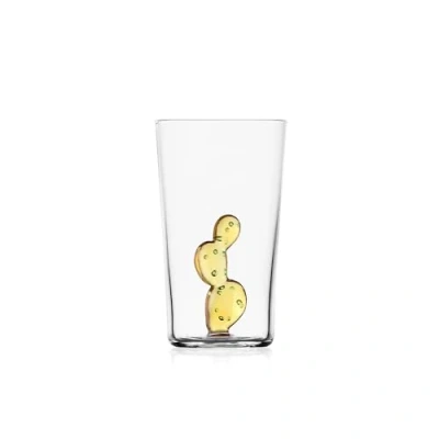 Afbeelding van Ichendorf Desert Plant longdrinkglas cactus geel