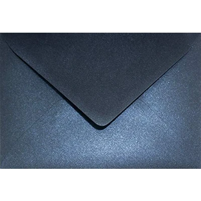 Afbeelding van Netuno 100 donkerblauwe parelmoer enveloppen B6 125 x 175 mm Aster metallic Queens Blue puntige flap glanzende voor bruiloftsuitnodigingen wenskaarten Kerstmis