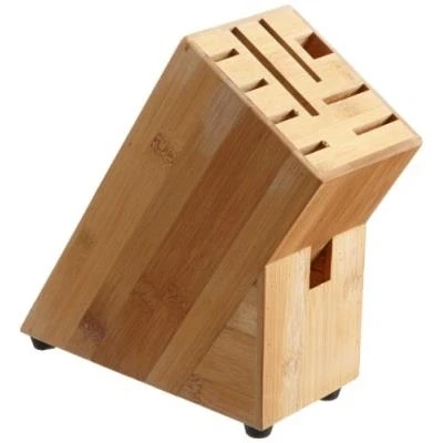 Image de Zeller 2057792 bloc à couteaux en bambou marron 22 x 9 cm