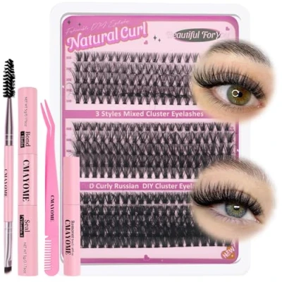 Afbeelding van OWill Doe het zelf natuurlijke wimperextensions Individuele wimperset Met wimperlijm en afdichtingstwezers