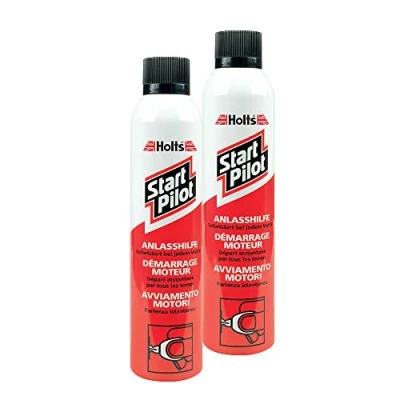Afbeelding van Holts Start Pilot 0002A Koudstartspray voor dieselmotor, benzinemotoraccessoires, corrosiebescherming, batterijvriendelijk, 300 ml, 2 stuks