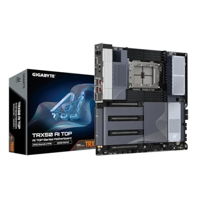 Afbeelding van GIGABYTE TRX50 AI TOP Moederbord Socket sTR5 AMD EATX (Extended ATX) Wi Fi 7 2x Ethernet 10G/5G/2.5G/1G/100M Qualcomm QCNCM865