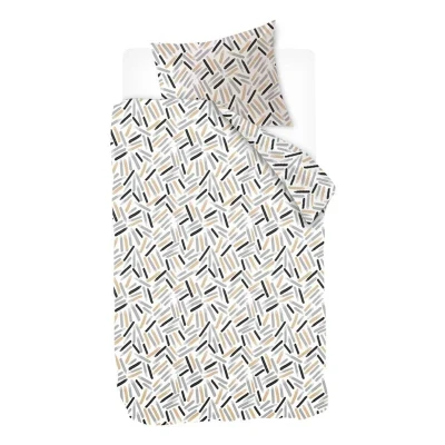 Afbeelding van Snoozing Anouk Dekbedovertrek Eenpersoons 140x200/220 cm Zand