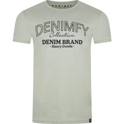 Afbeelding van DENIMFY Heren T Shirt DFNuri regular fit Groen XL Ronde Hals Volwassenen