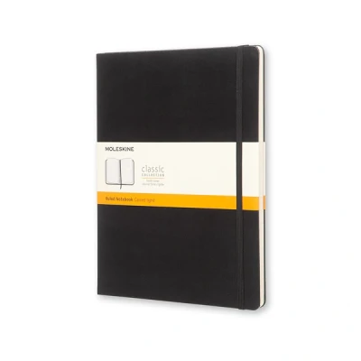 Image de Carnet ligné Très grand format Couverture noire et rigide