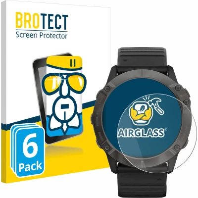 Afbeelding van BROTECT Screenprotector voor Garmin Fenix 6X Pro Solar Folie Beschermfolie Beschermglas transparant (6 Stuks)
