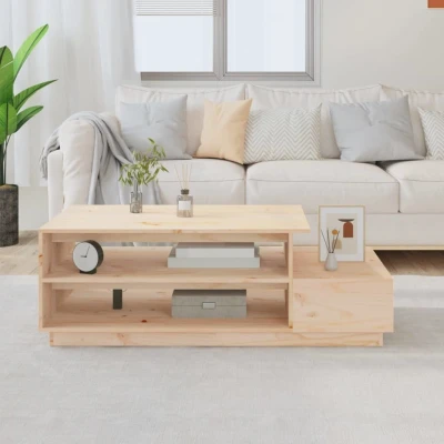 Afbeelding van Salontafel 120x50x40,5 cm massief grenenhout