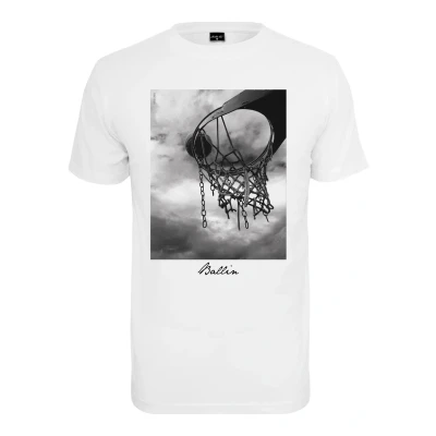 Afbeelding van Mister Tee Herren Ballin Tshirt print, Heren, Maat: Large, White