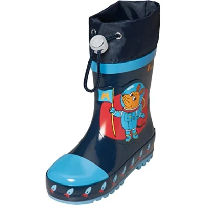 Afbeelding van Playshoes Regenlaarzen voor kinderen Ruimte muis Marineblauw maat 20 21EU