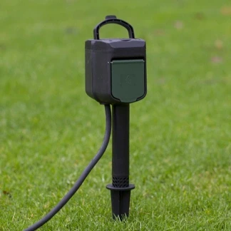 Afbeelding van Slimme tuincontactdoos Brennenstuhl 1 voudig (Grondpen, Timer, Wifi, 10 meter)