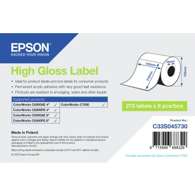 Afbeelding van Epson, Labels, Hoogglanzende permanente acrylaatlijm
