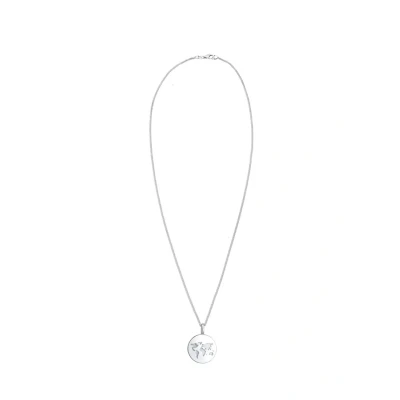 Afbeelding van Elli World MAP Ketting, Dames, Maat: 45, Silver