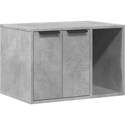 Afbeelding van vidaXL Kattenbakkast 60x40x40 cm bewerkt hout betongrijs
