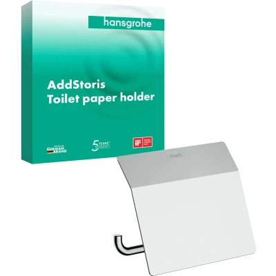 Afbeelding van Hansgrohe AddStoris closetrolhouder met klep
