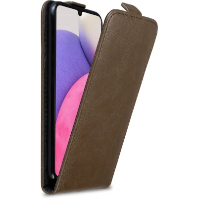 Afbeelding van Cadorabo Hoesje geschikt voor Samsung Galaxy A33 5G in KOFFIE BRUIN Beschermhoes flip design Case Cover met magnetische sluiting